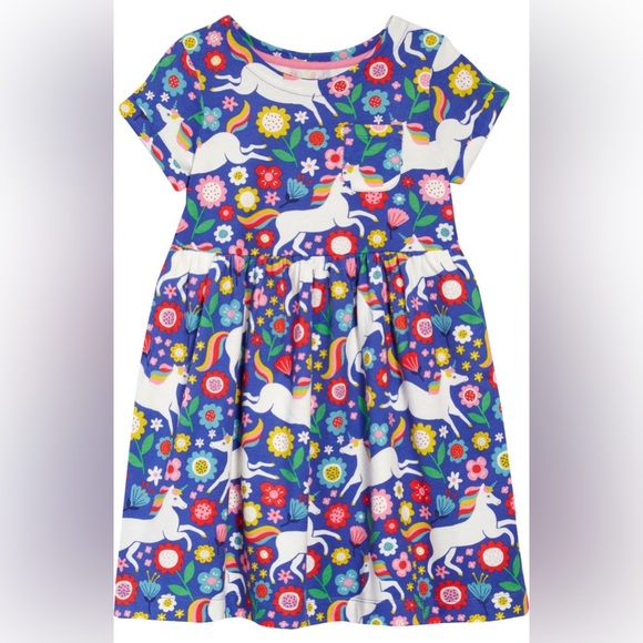 Mini Boden Other - EUC Girls’ Size 3-4Y Mini Boden Kids' Unicorn Floral Print Dress